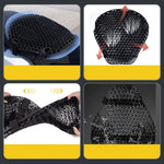 HoneyRide | 3D Honeycomb Motorcycle Seat Cushion with Shock Absorption | Breathable Design for Ultimate Comfort 4