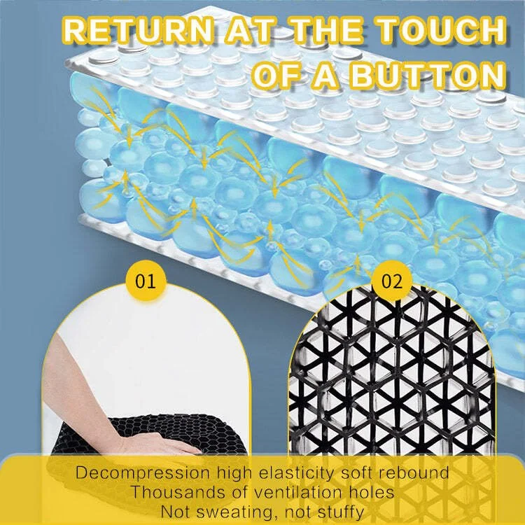 HoneyRide | 3D Honeycomb Motorcycle Seat Cushion with Shock Absorption | Breathable Design for Ultimate Comfort 5