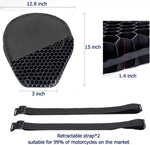 HoneyRide | 3D Honeycomb Motorcycle Seat Cushion with Shock Absorption | Breathable Design for Ultimate Comfort 7