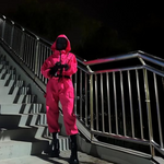 Hooded Jumpsuit Costume Set with Full Face Mask | Complete Halloween Look for All Ages 0