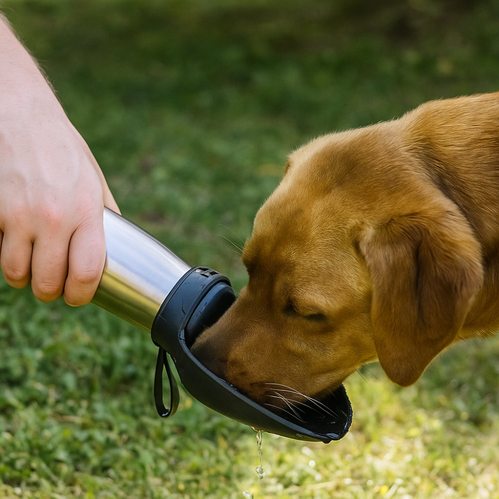 Hydration Buddy | Stainless Steel Dog Water Bottle with Insulated Design for On-the-Go Refreshment 0