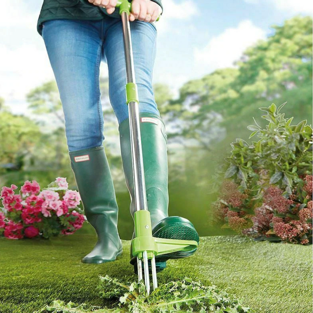 Weed Puller Garden Grass Root Remover with 36 Inch Long Handle, Stand Up 3 Claw Weeder for Dandelions and Thistles