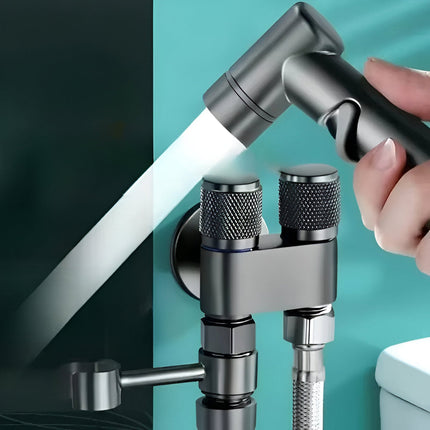 Bidet Attachment for Toilet, Brass Bidet Sprayer with Wall Mount Faucet