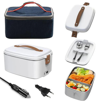Heated Lunch Box for Car and Office, Electric Lunch Box for Truck and Home, Portable Food Warmer with Insulated Bag