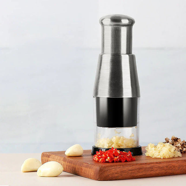 Garlic Chopper, Garlic Crusher with Stainless Steel Blades