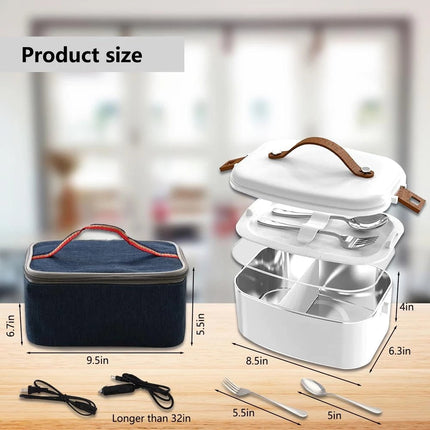 Heated Lunch Box for Car and Office, Electric Lunch Box for Truck and Home