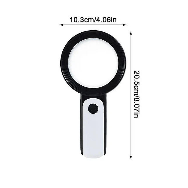 Magnifying Glass with Light, 30X Handheld Magnifying Glass for Reading
