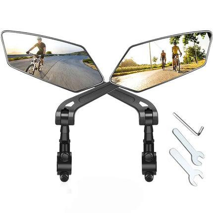 Bike Mirrors 2 Pack, Foldable Bike Handlebar Mirror