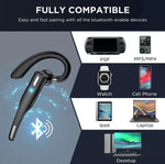 Tuzwa Bluetooth Headset with Microphone – Wireless Bluetooth 5.1 Earpiece with Dual CVC8.0 Noise-Cancelling Mics, 20–25H Talk Time & Adjustable Ear Hook