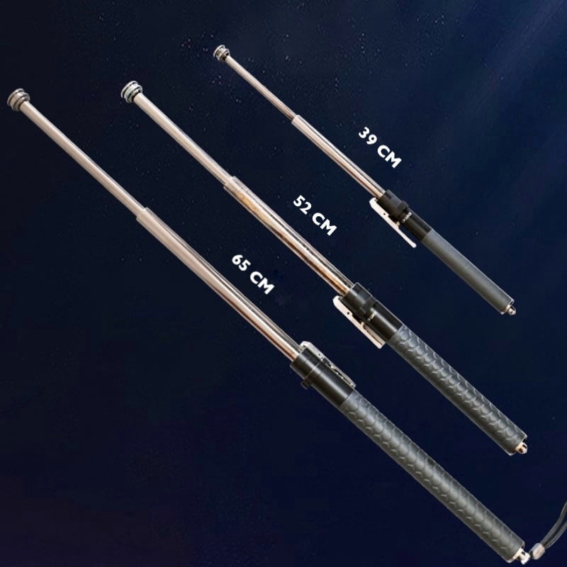 Tuzwa Telescopic Walking Stick – Collapsible Alloy Steel Hiking Stick with Ergonomic Anti-Slip Grip, 15–54 Inch Portable Design