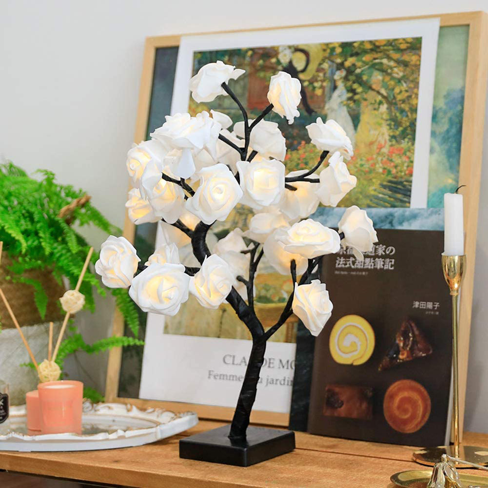 Illuminated Rose Tree with Bendable Branches | Romantic LED Decor for Home Ambiance 4