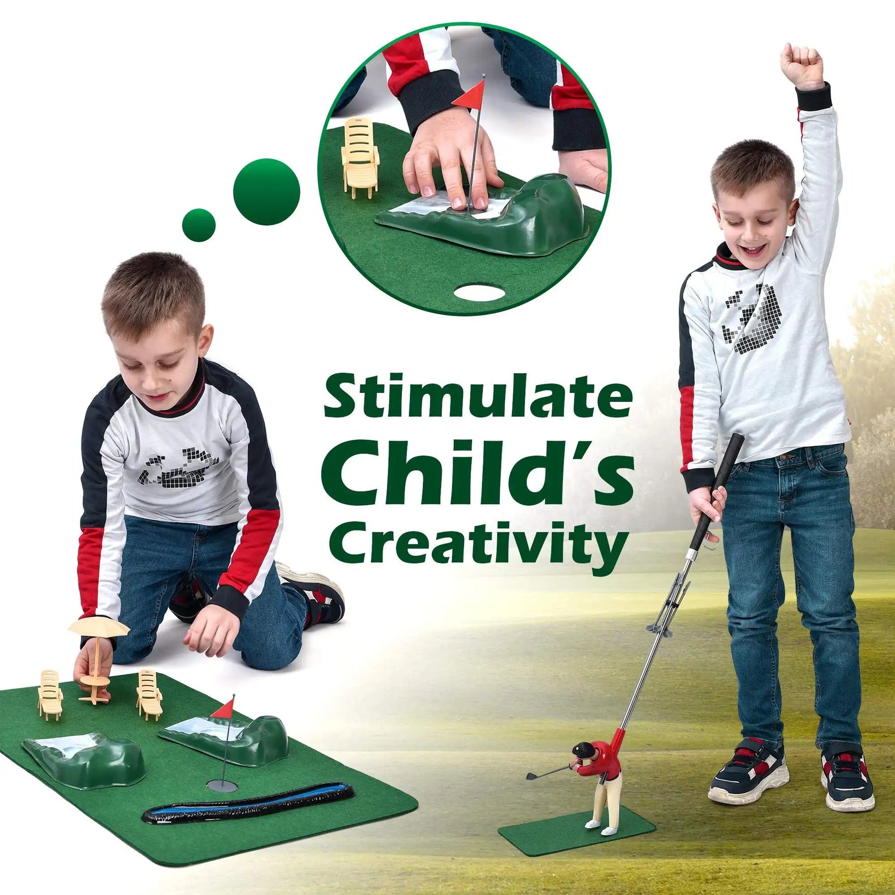 Indoor Golfing Set | 5-Piece Golf Club Set with Putting Mat & Balls | Perfect for Home Practice 6