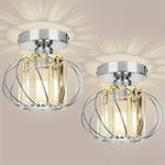 Industrial Chic | Semi Flush Mount Ceiling Light with Glass Shade | Modern Design for Elegant Illumination 3