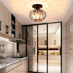 Industrial Chic | Semi Flush Mount Ceiling Light with Glass Shade | Modern Design for Elegant Illumination 4