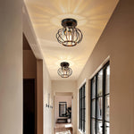 Industrial Chic | Semi Flush Mount Ceiling Light with Glass Shade | Modern Design for Elegant Illumination 7