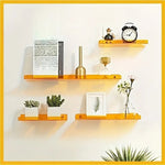 Industrial Floating Wall Shelf with Easy Installation | Stylish Blue Decor for Home 0