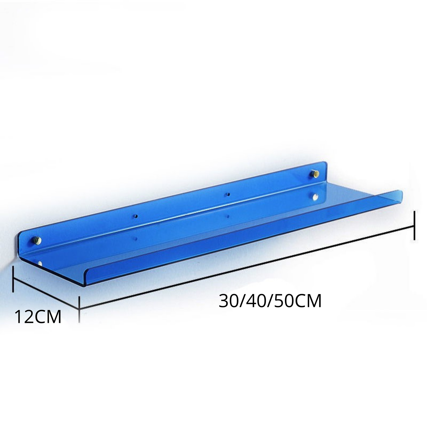 Industrial Floating Wall Shelf with Easy Installation | Stylish Blue Decor for Home 5
