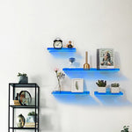 Industrial Floating Wall Shelf with Easy Installation | Stylish Blue Decor for Home 6