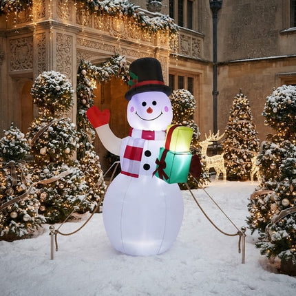 Inflatable Christmas Snowman 5 ft with LED Lights, Outdoor Christmas Decorations, Christmas Inflatables for Yard
