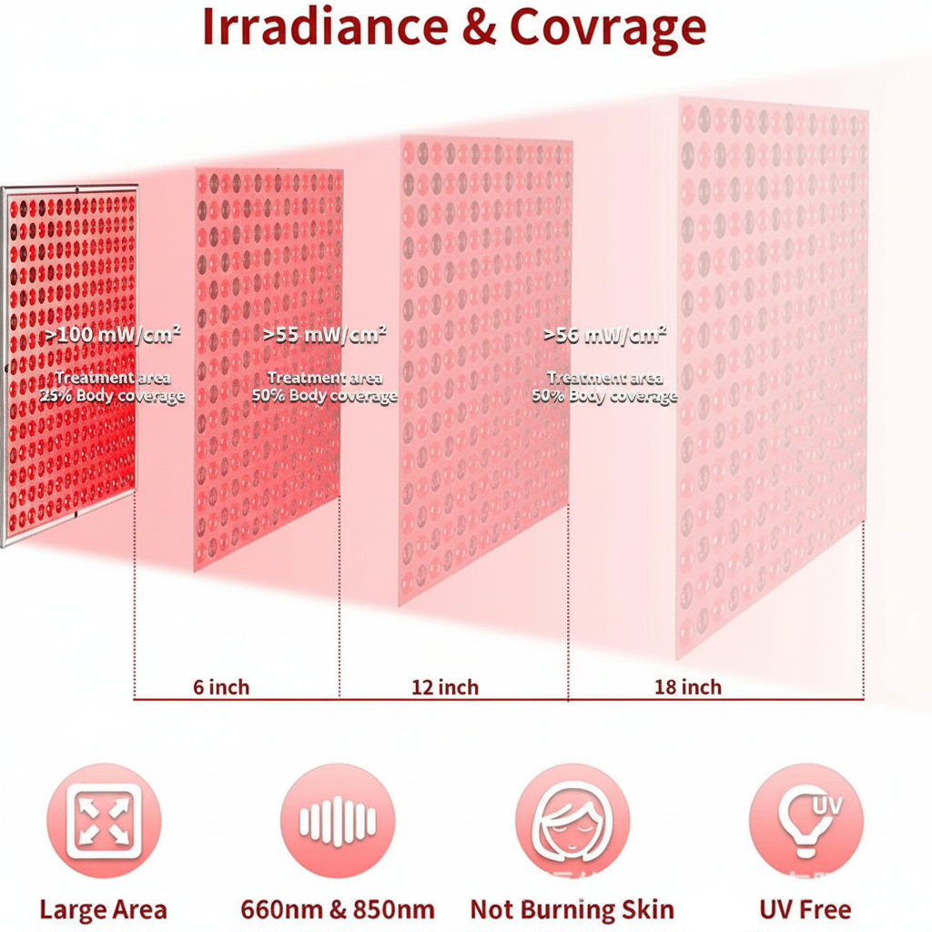 InfraGlow Panel | Light Therapy Device with 225 LEDs | Skin Rejuvenation & Muscle Relaxation 4
