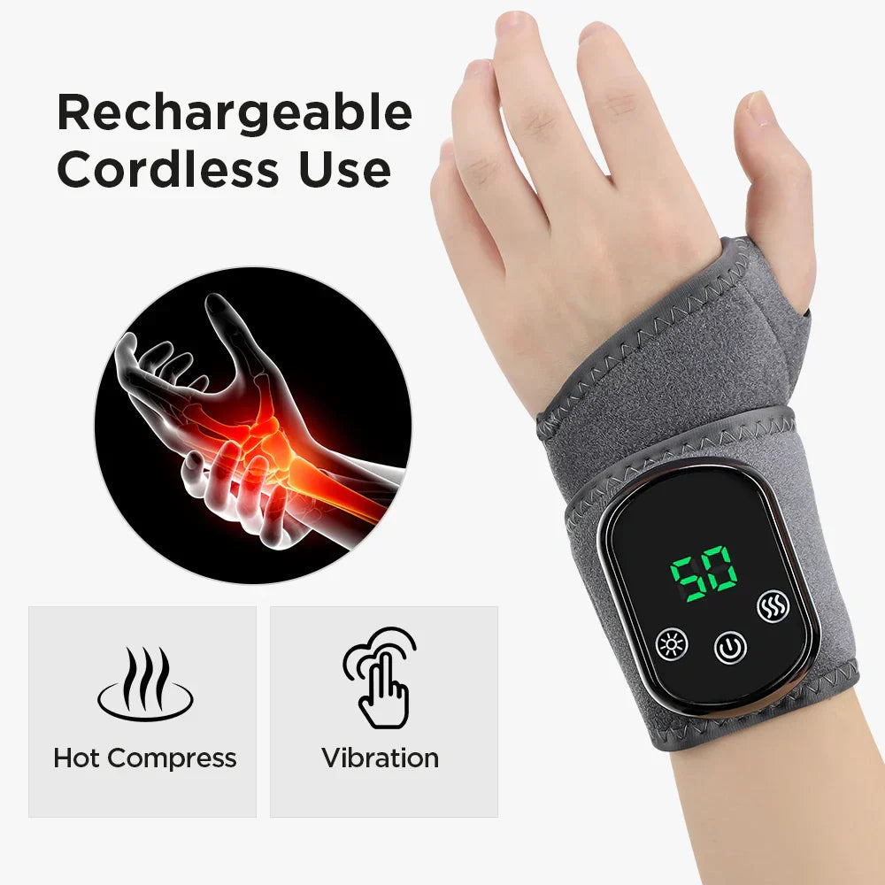 Infrared Hot Compress Ankle Massager with 5 Heating Levels | Adjustable Vibration for Pain Relief 8