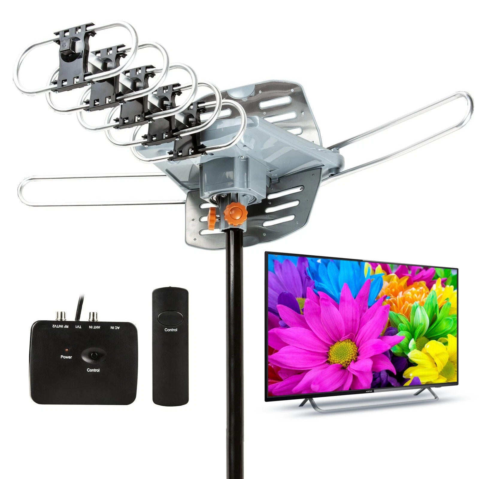 Innovative Motorized HD TV Antenna with 360-Degree Rotation & Signal Optimization 0