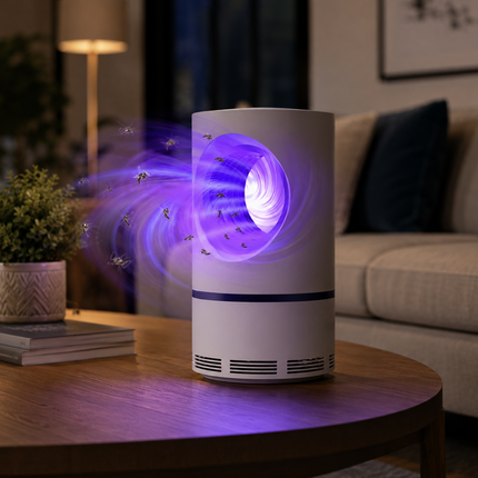 UV Light Insect Trap for Indoor and Outdoor Use, USB Mosquito Killer with Vortex Fan, Quiet Chemical Free Fly Catcher for Bedroom and Patio