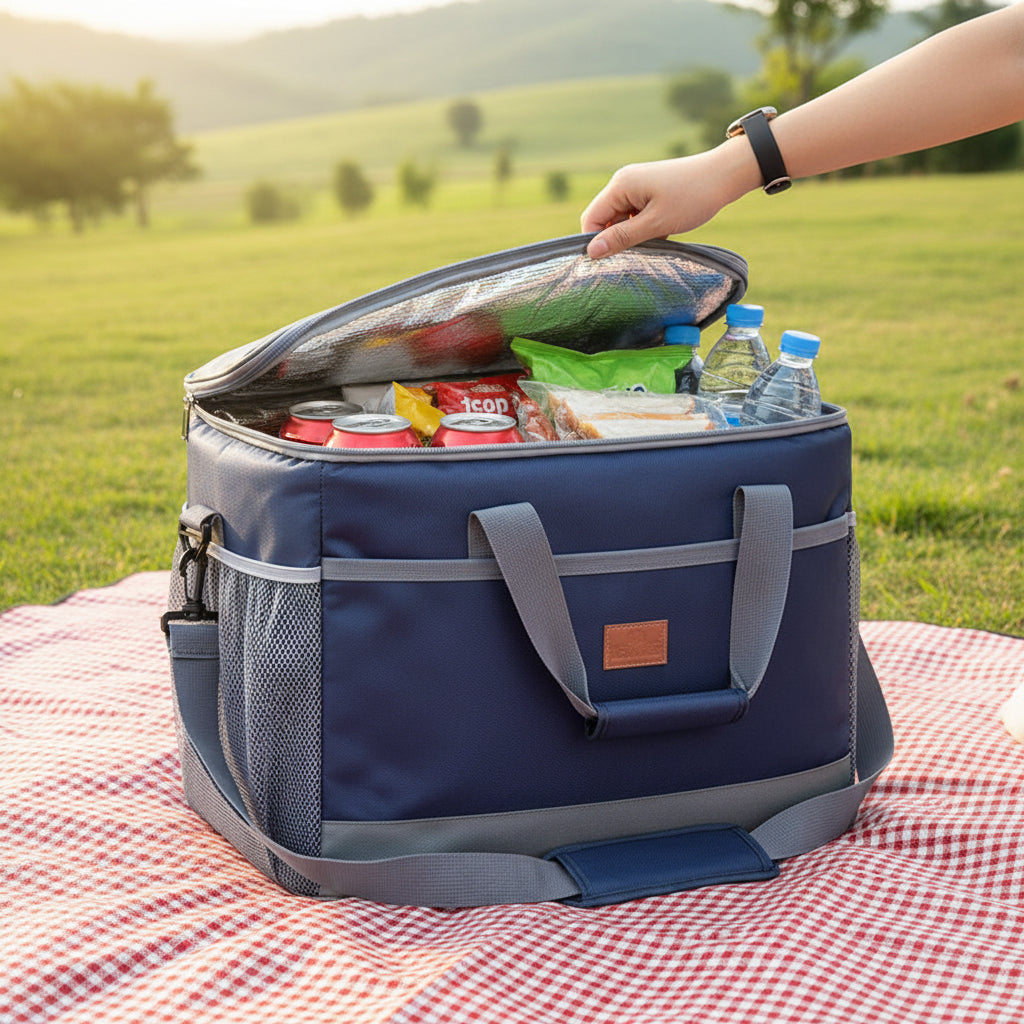 Insulated Lunch Bag with Zippered Closure | Soft Sided Cooler for Fresh Food Storage 6