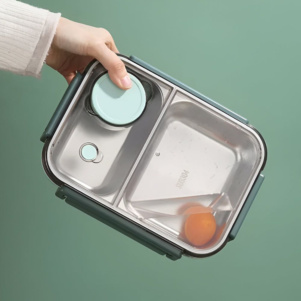 Insulated Stainless Steel Lunch Box with Leakproof Lid | Compact Food Container for Warm Meals 8