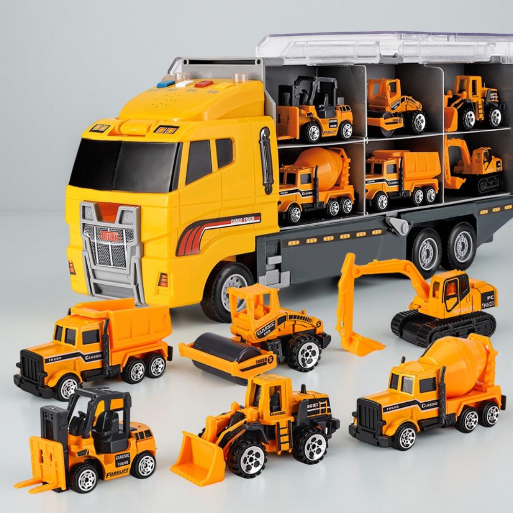 Interactive Construction Toy Set | Mini Alloy Vehicles with Realistic Sounds | Engaging Role-Play for Creative Kids 0