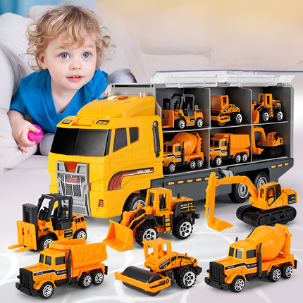 Interactive Construction Toy Set | Mini Alloy Vehicles with Realistic Sounds | Engaging Role-Play for Creative Kids 1