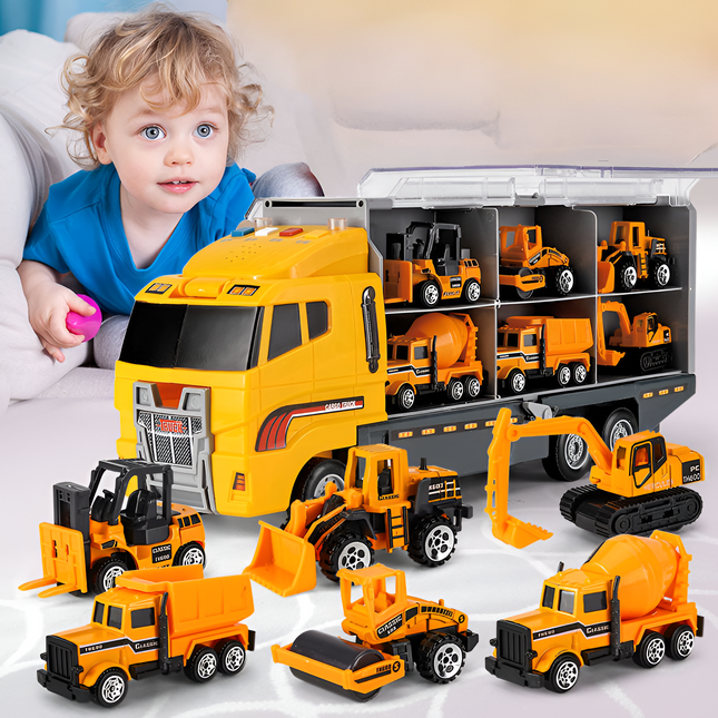 Interactive Construction Toy Set | Mini Alloy Vehicles with Realistic Sounds | Engaging Role-Play for Creative Kids 1
