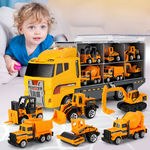 Interactive Construction Toy Set | Mini Alloy Vehicles with Realistic Sounds | Engaging Role-Play for Creative Kids 1