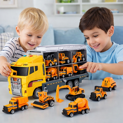 Interactive Construction Toy Set | Mini Alloy Vehicles with Realistic Sounds | Engaging Role-Play for Creative Kids 2
