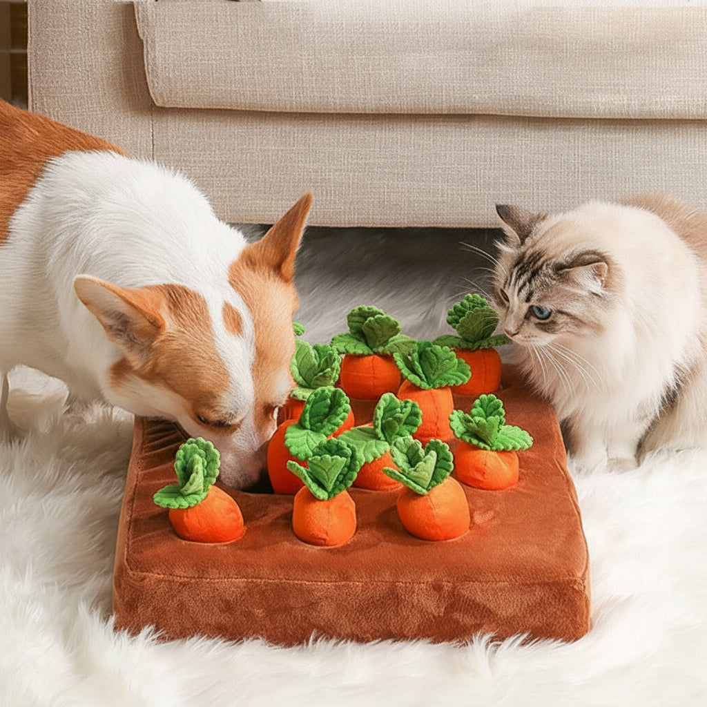 Interactive Dog Snuffle Mat | Carrot Puzzle Toy for Indoor Nose Work 0