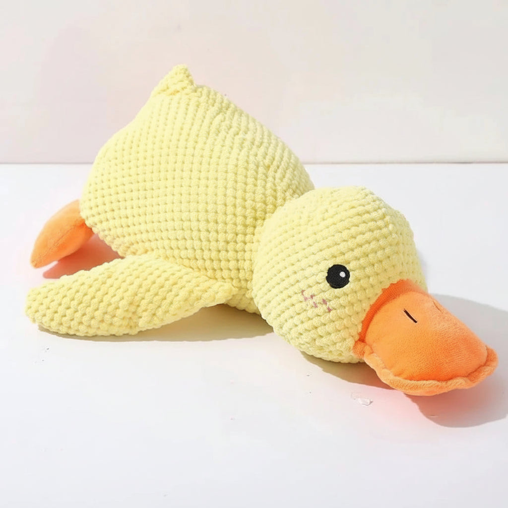 Interactive Dog Toy | Calming Plush Duck with Quacking Sound | Engaging Play for Stress Relief 0