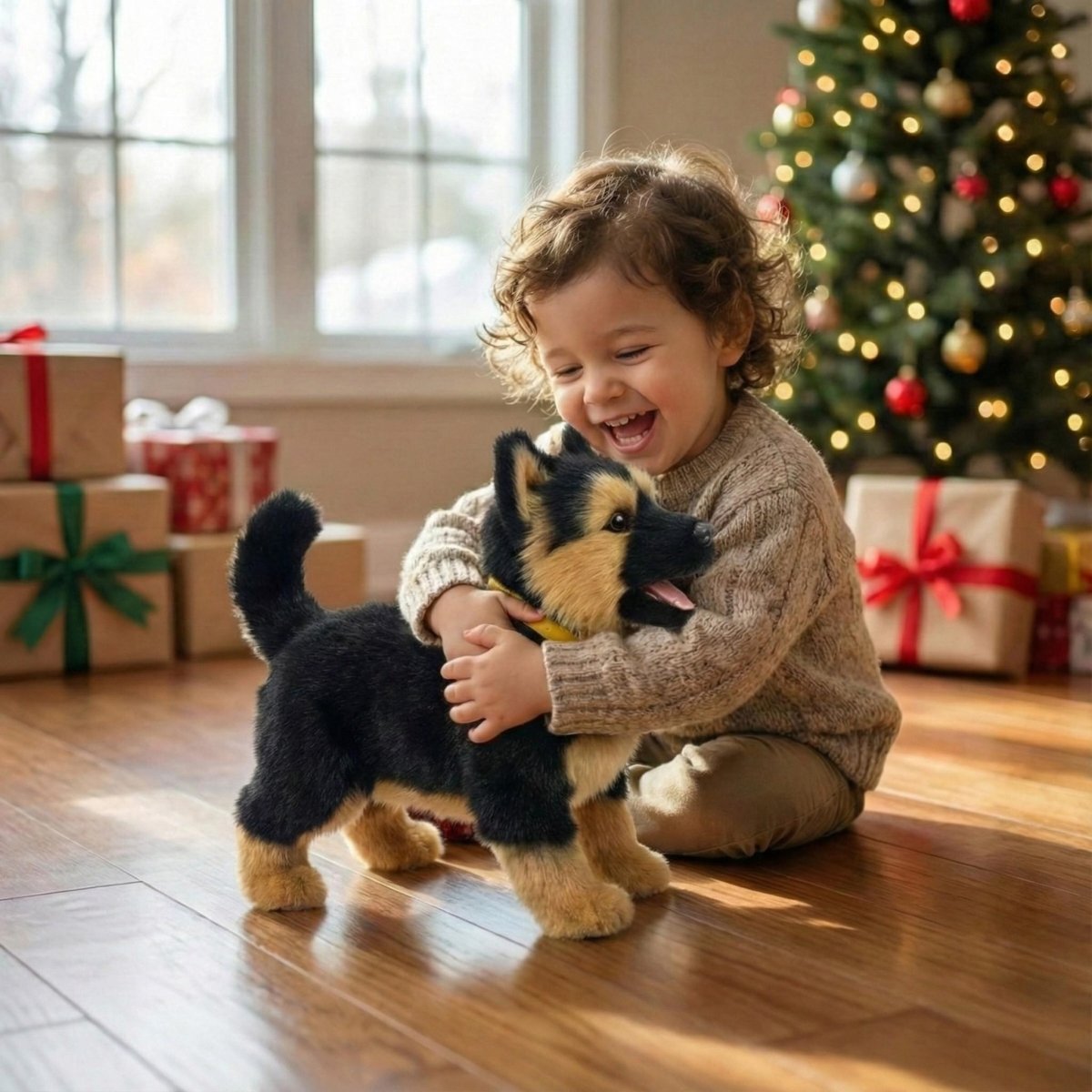 Interactive German Shepherd Robot Puppy Toy with Walking & Barking Actions for Engaging Playtime 7
