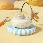 Interactive Laser Cat Toy | Automatic UFO Design with Feather Teaser for Active Play 3