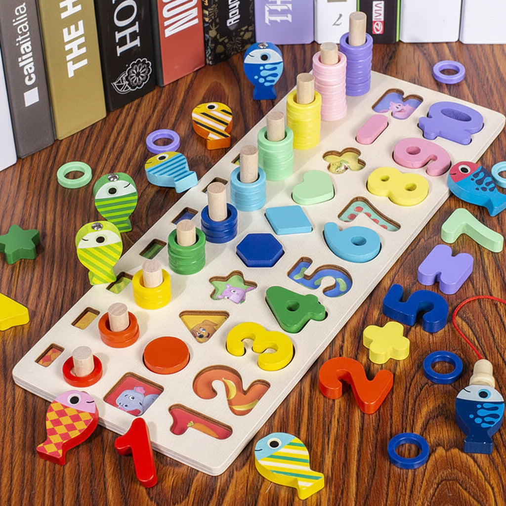 Interactive Montessori Wooden Activity Board for Toddlers with Colorful Learning Features | Educational Toy for Cognitive Development 6