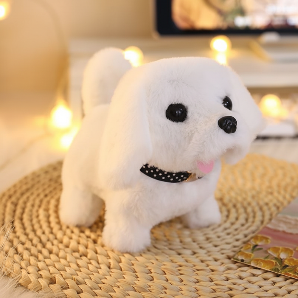 Interactive Plush Puppy | Robot Dog Toy with Walking & Barking Actions | Engaging Playtime Companion for Kids 0