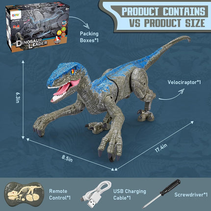 Interactive RC Dinosaur | Realistic Velociraptor with Sound Effects | Engaging Play for Imaginative Adventures 4