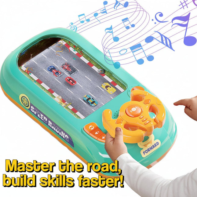 Interactive Racing Game Console | 200 Challenges with Steering Wheel | Screen-Free Skill Development for Kids 1