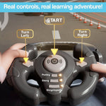 Interactive Racing Game Console | 200 Challenges with Steering Wheel | Screen-Free Skill Development for Kids 5