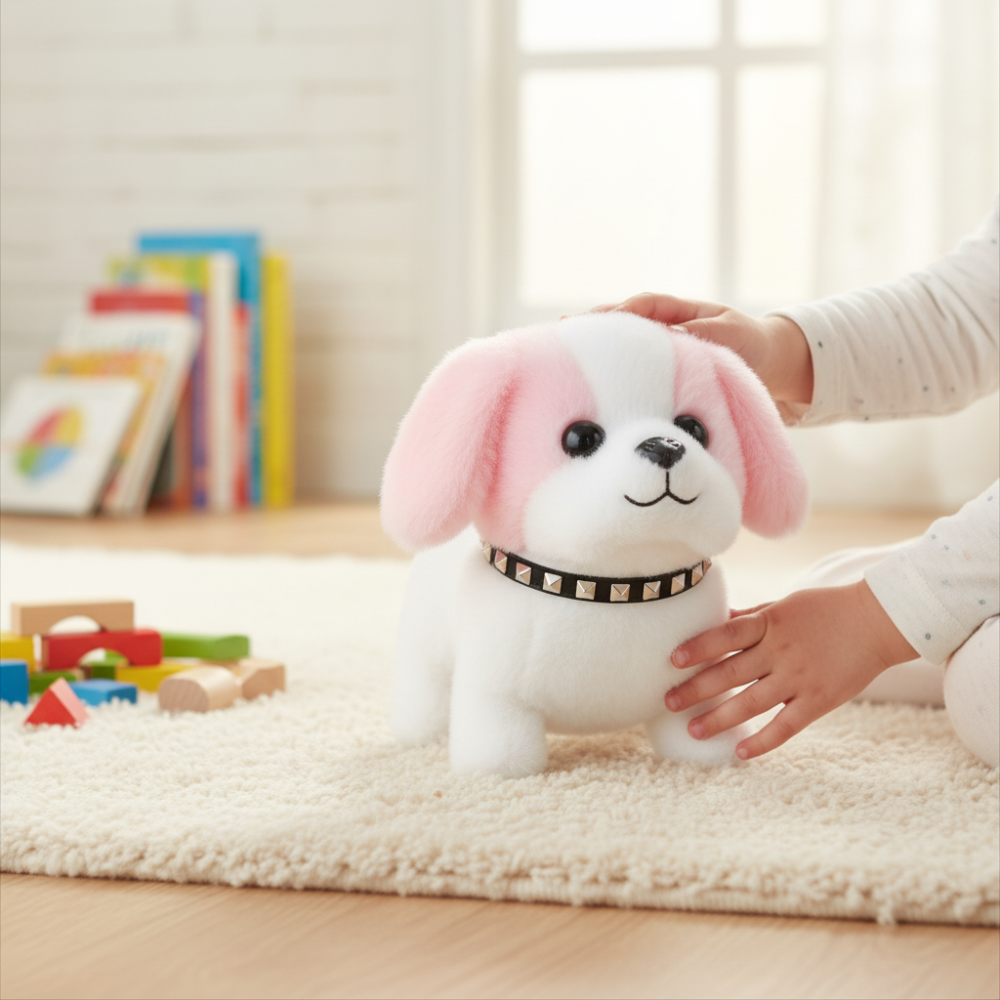 Interactive Robot Dog Toy with Walking & Barking Action | Engaging Plush Puppy for Kids' Imaginative Play 7