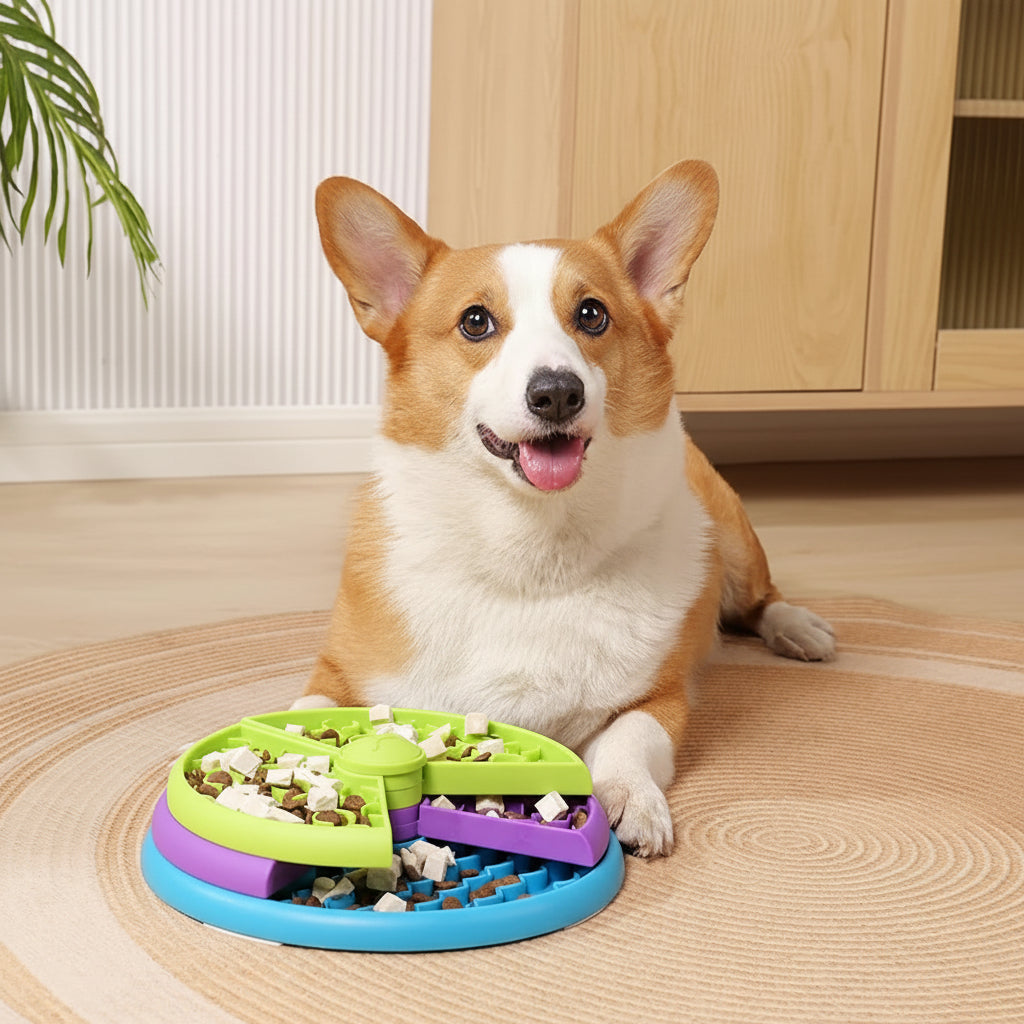 Interactive Slow Feeder Dog Bowl | Multi-Level Design for Healthy Eating 0
