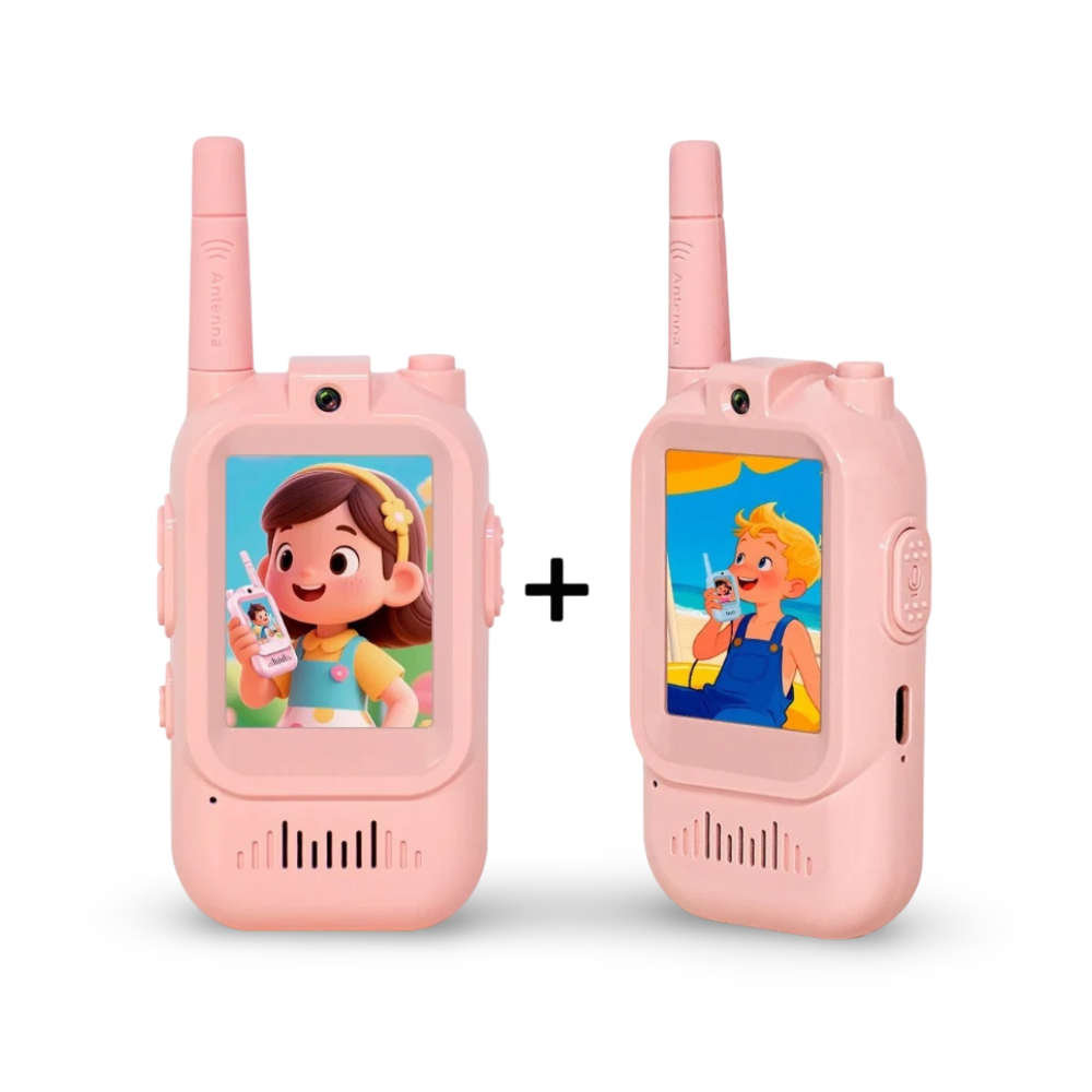 Interactive Video Walkie Talkie Toy Set with Rechargeable Battery | Fun Communication for Kids 0