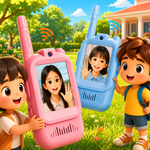 Interactive Video Walkie Talkie Toy Set with Rechargeable Battery | Fun Communication for Kids 1