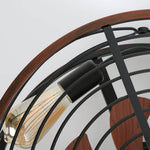IronCraft | Stylish Industrial 4-Light Flush Mount Ceiling Fan Light 6