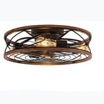 IronCraft | Stylish Industrial 4-Light Flush Mount Ceiling Fan Light 8