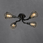 IronPipe | Rustic Industrial Flush Mount Ceiling Light Fixture 0